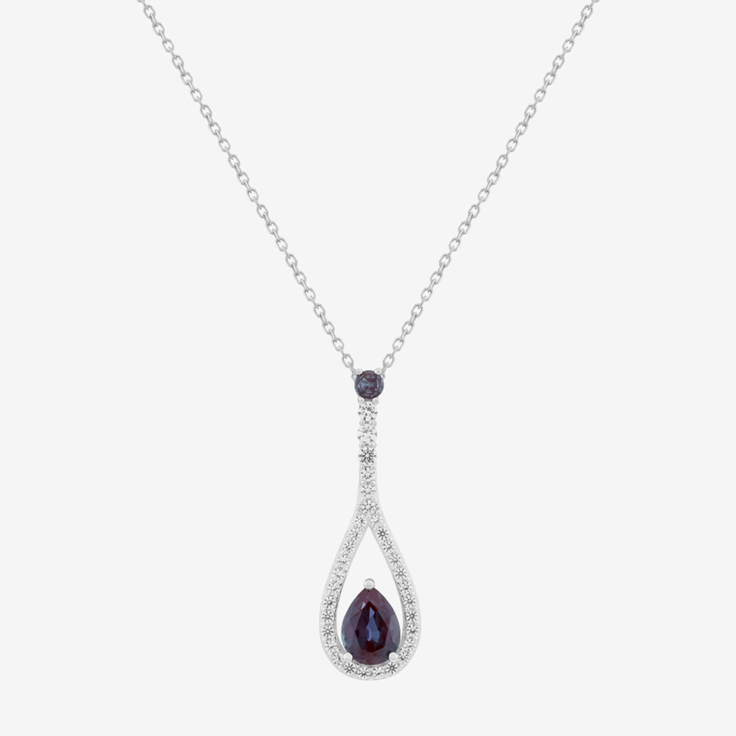 Limited Quantities! Womens Lab Created Blue Alexandrite Sterling Silver 18 Inch Pendant Necklace