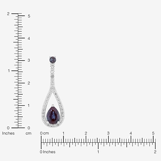 Limited Quantities! Womens Lab Created Blue Alexandrite Sterling Silver 18 Inch Pendant Necklace