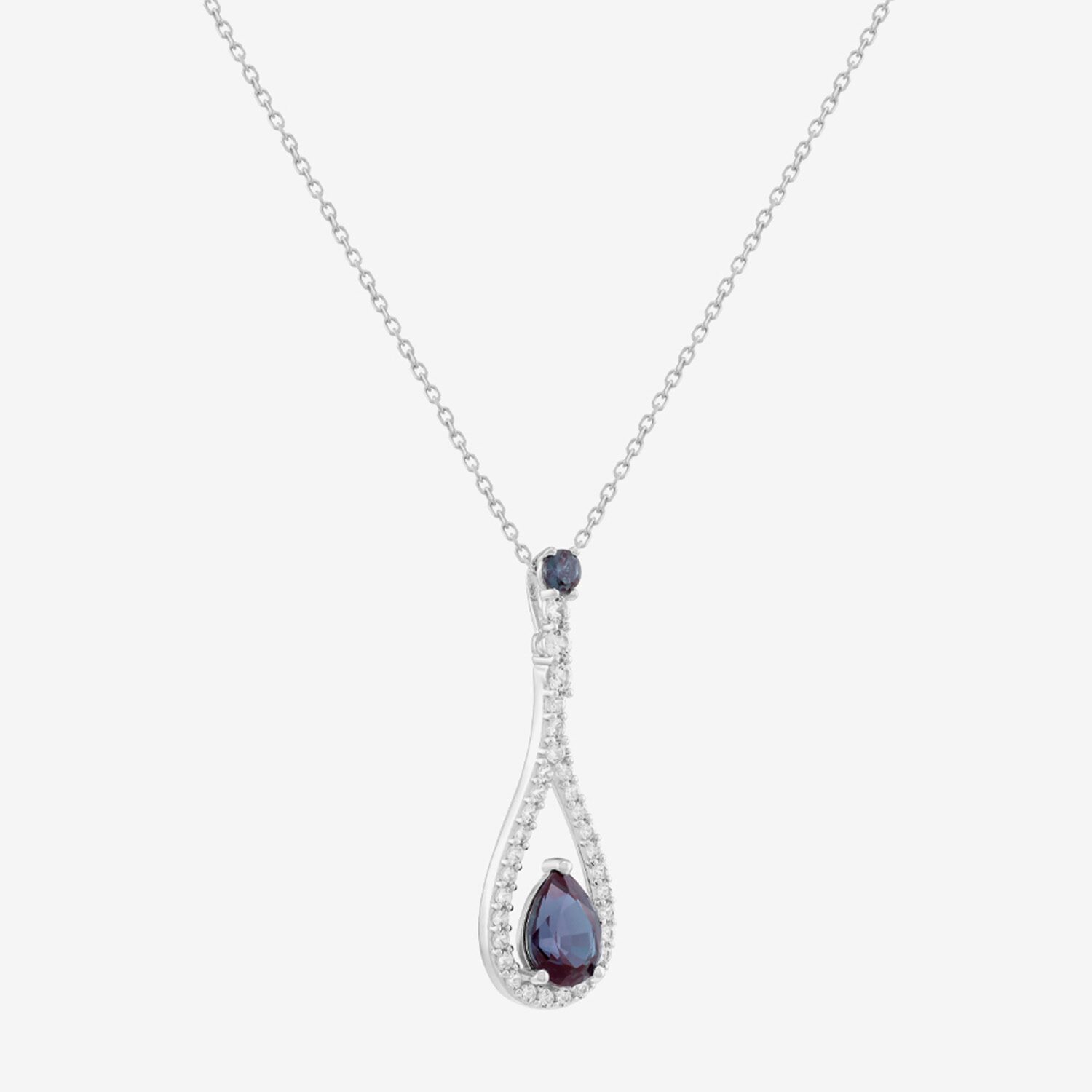 Limited Quantities! Womens Lab Created Blue Alexandrite Sterling Silver 18 Inch Pendant Necklace