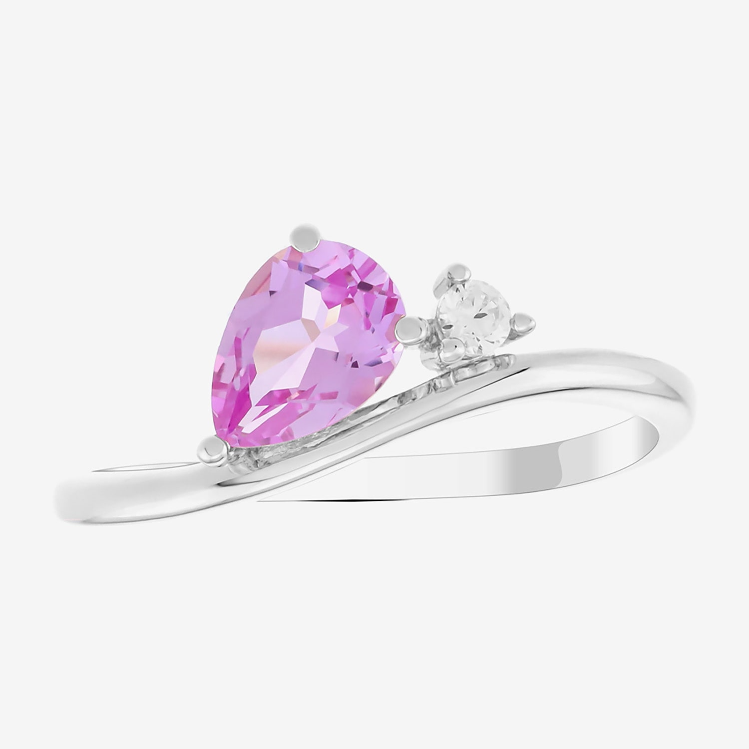 Limited Quantities! Womens Lab Created Pink Sapphire Sterling Silver Cocktail Ring