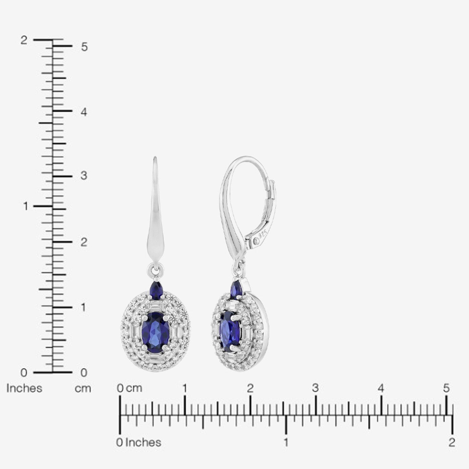 Limited Quantities! Womens Lab Created Blue Sapphire Sterling Silver Drop Earrings