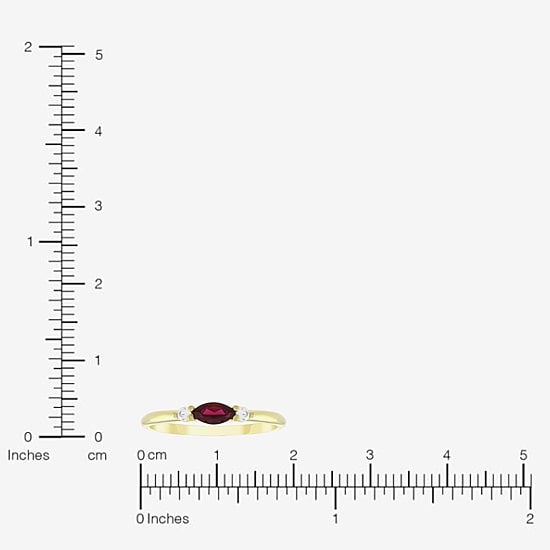Womens Gemstone 14K Gold Over Silver Marquise 3-Stone Side Stone Band