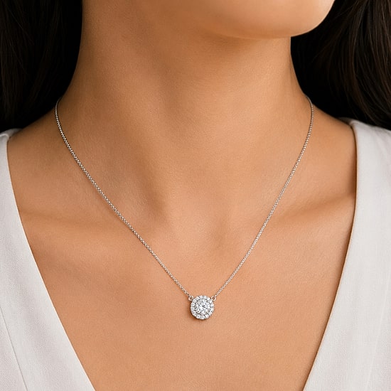 (G/Si1-Si2) Womens 1 1/4 CT. T.W. Lab Grown White Diamond Sterling Silver Round 2-pc. Jewelry Set
