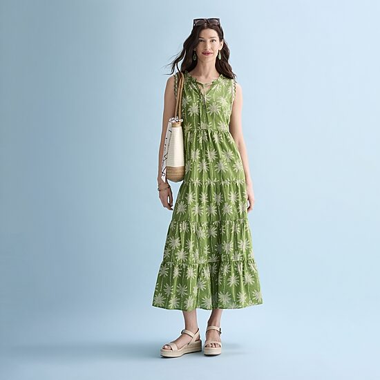 London Fog Top Ruffel Straw Tote Bag
