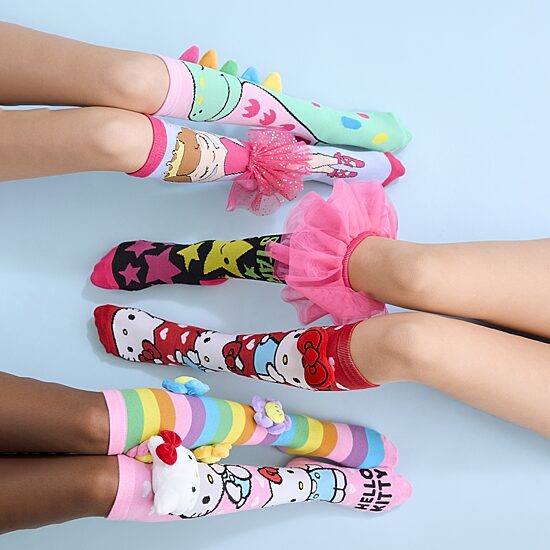 Crazy Sock Big Kid Unisex 1 Pair Hello Kitty Knee High Socks