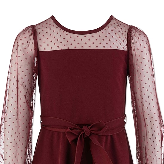 Speechless Big Kid Girls Long Sleeve Skater Dress
