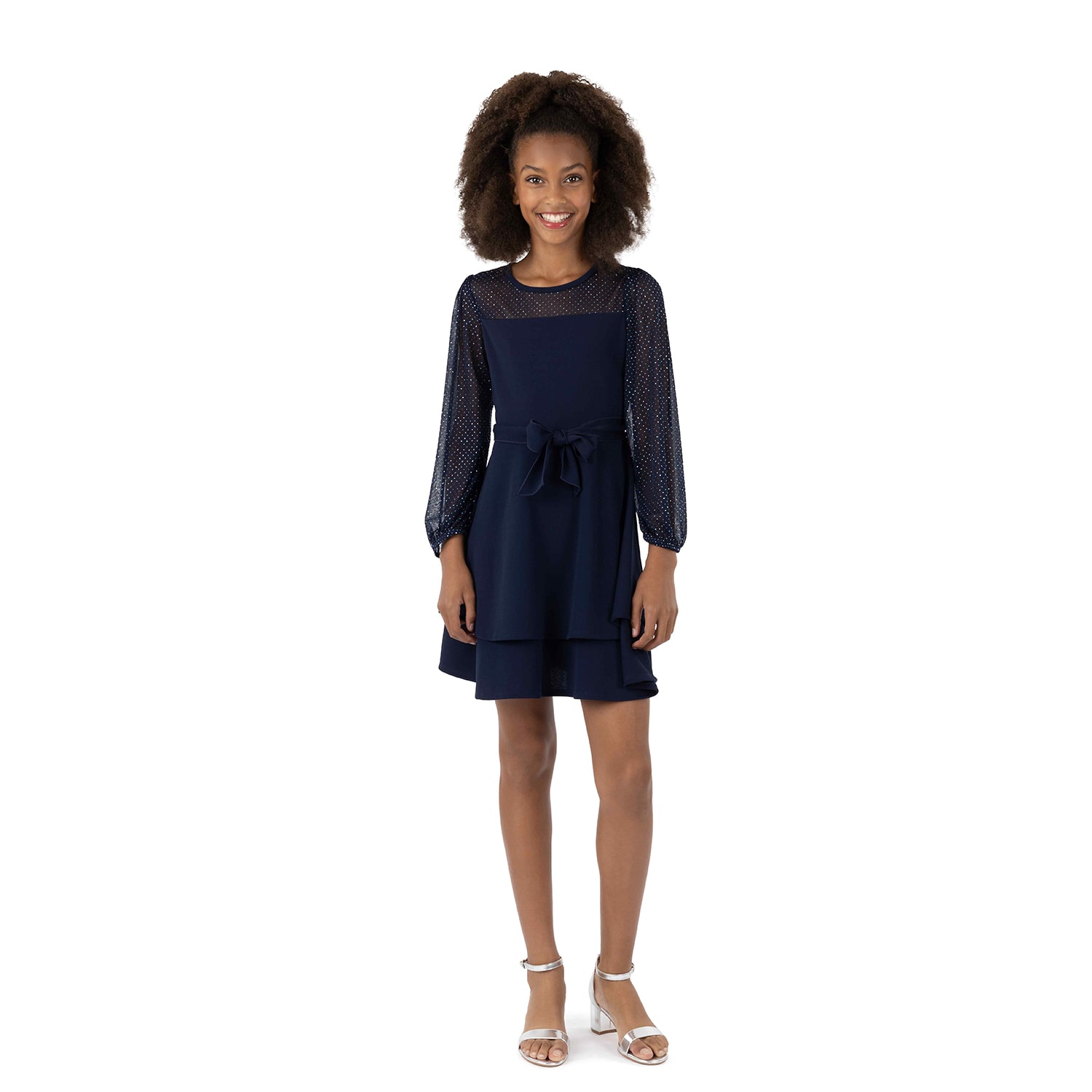Speechless Big Kid Girls Long Sleeve Skater Dress