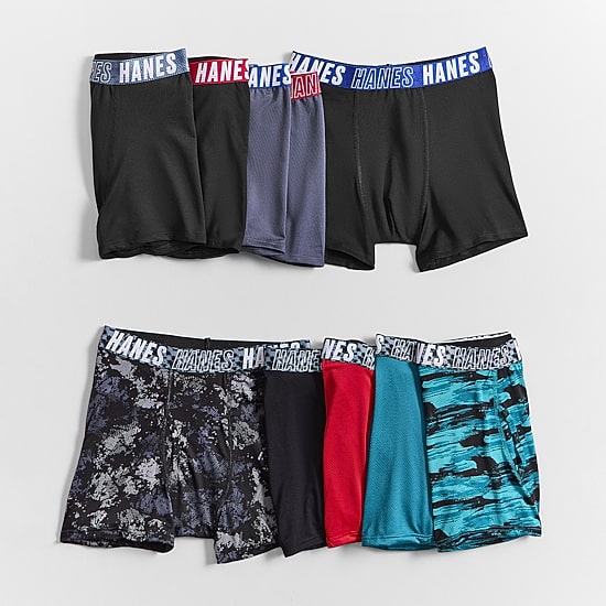 Hanes Moves Little & Big Kid Boys 5 Pack Boxer Briefs Bux88f