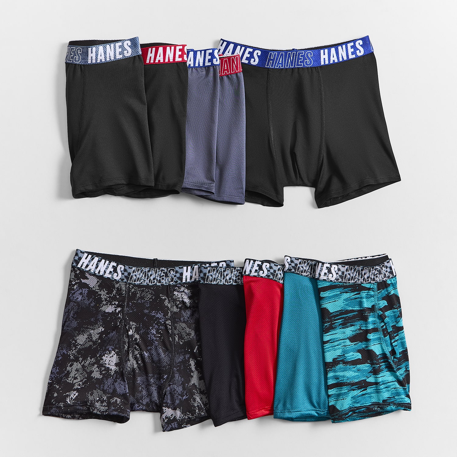 Hanes Moves Little & Big Kid Boys 5 Pack Boxer Briefs Bux92b