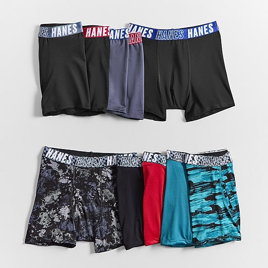 Hanes Moves Little & Big Kid Boys 5 Pack Boxer Briefs Bux92b