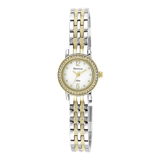 Armitron® Now® Womens Crystal-Accent Two-Tone Bracelet Watch