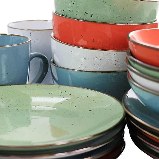 Elama Evelyn 20-pc. Stoneware Dinnerware Set