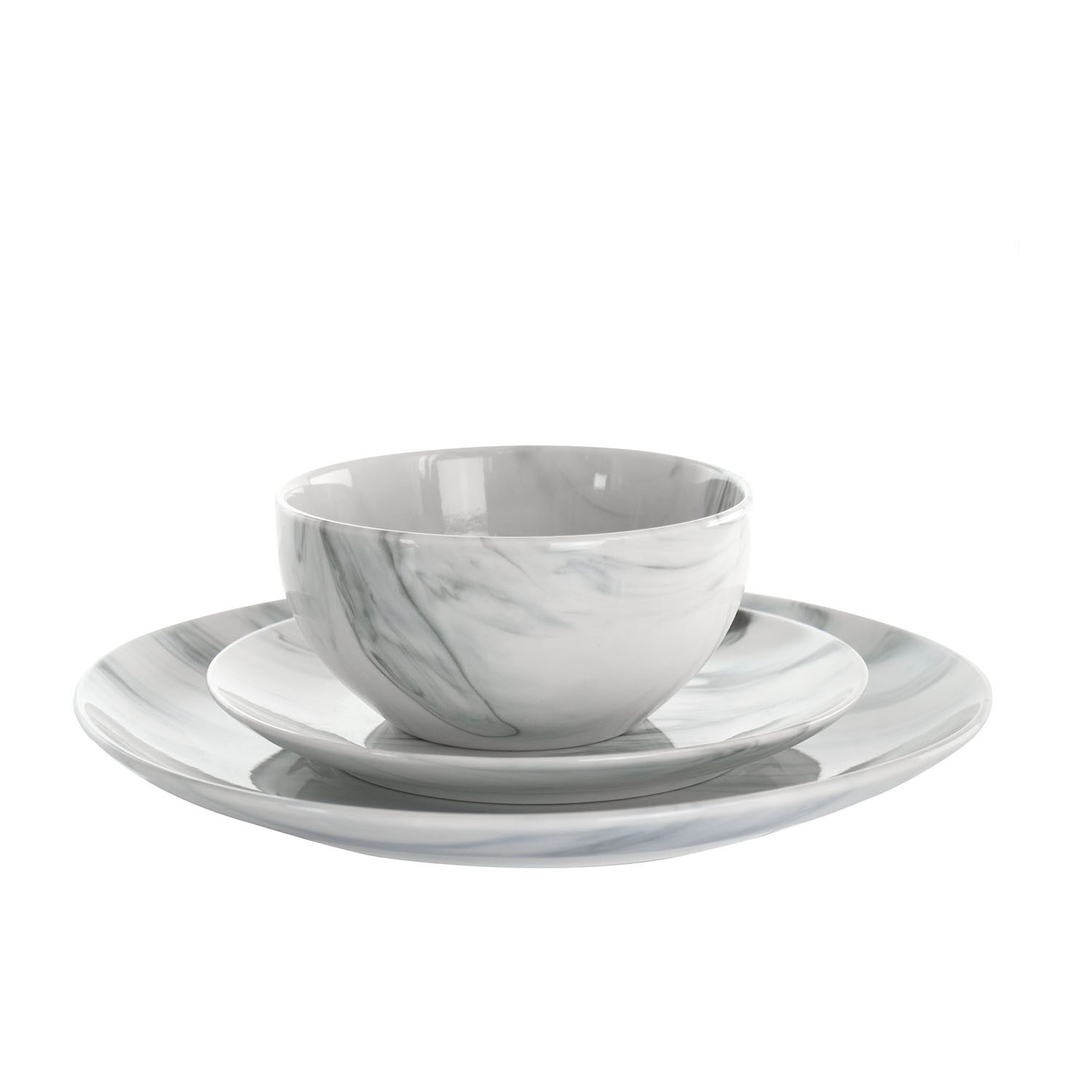 Elama Fine Marble 16-pc. Stoneware Dinnerware Set