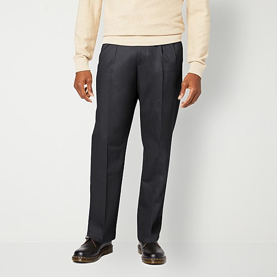 Dockers Signature Iron Free With Stain Defender Mens Comfort Waistband Relaxed Fit Pleated Pant