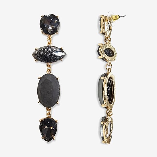 Bijoux Bar Stone Linear Womens Drop Earrings