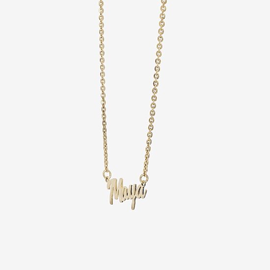 Womens 14K Gold Over Silver 18 Inch Name Necklace