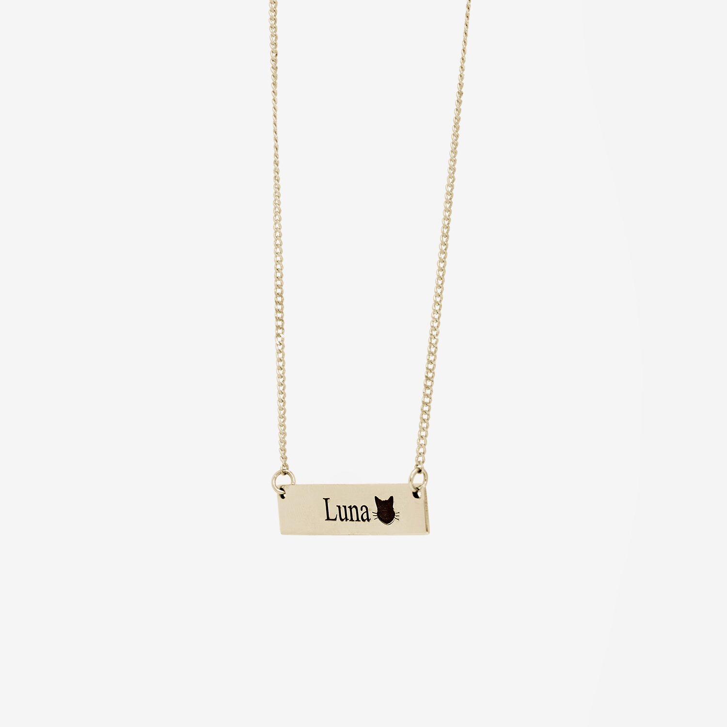 Womens 14K Gold Over Silver Inch Name Necklace