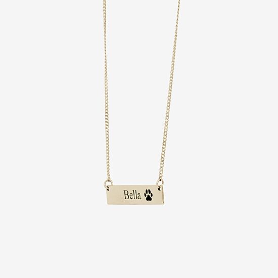 Womens 14K Gold Over Silver 18 Inch Name Necklace