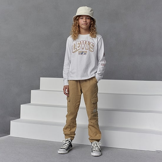 Levi's® Big Kid Boys Adjustable Waist Drawstring Waist Cuffed Cargo Pant