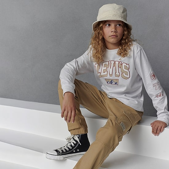 Levi's® Big Kid Boys Adjustable Waist Drawstring Waist Cuffed Cargo Pant