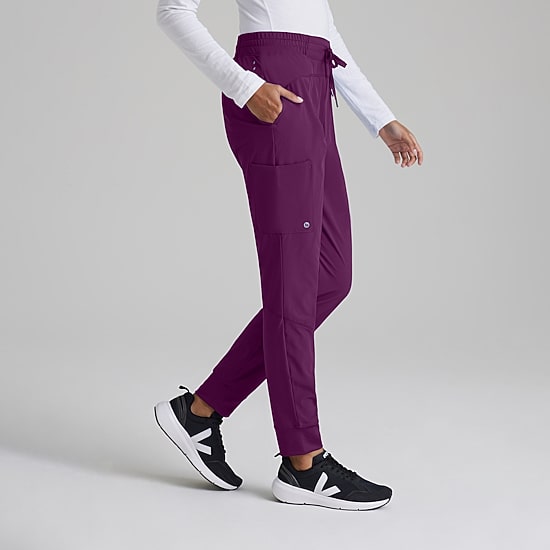 Barco One Bop513 Boost 3-Pocket Mid-Rise Jogger Womens Scrub Pant