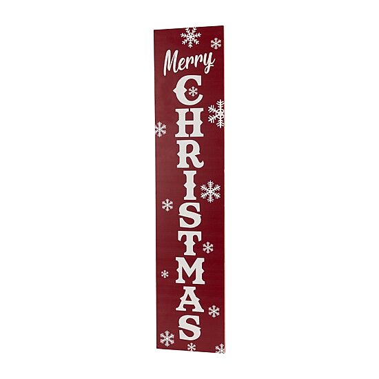 Northlight 36in Red And White Merry Christams And Snow Flake Christmas Yard Art