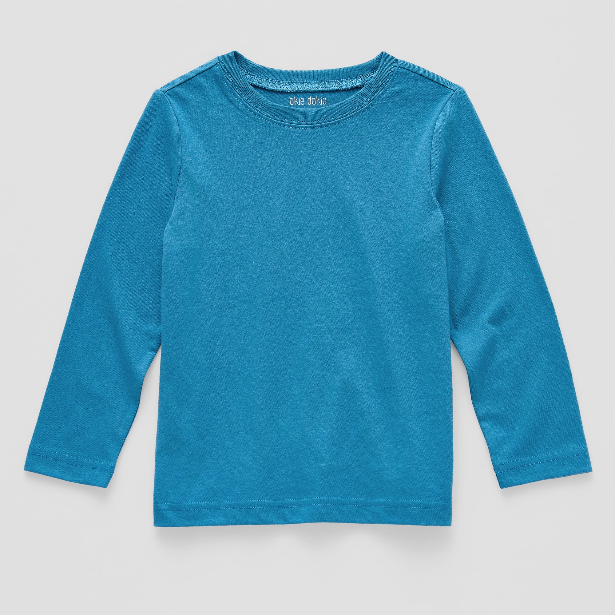 Okie Dokie Toddler & Little Boys Crew Neck Long Sleeve T-Shirt