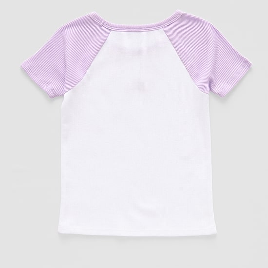 Okie Dokie Toddler & Little Girls Crew Neck Short Sleeve Regular Fit Graphic T-Shirt