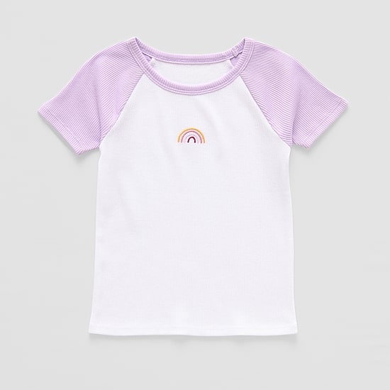 Okie Dokie Toddler & Little Girls Crew Neck Short Sleeve Regular Fit Graphic T-Shirt