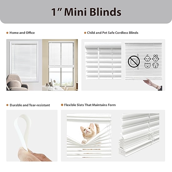 Eco Estates 1" Room Darkening Cordless Mini Blind