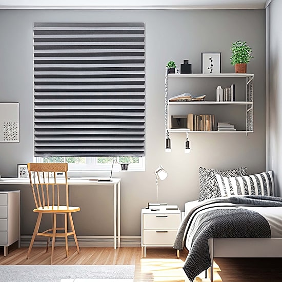 Eco Estates Fabric Cordless Blackout Pleated Shade