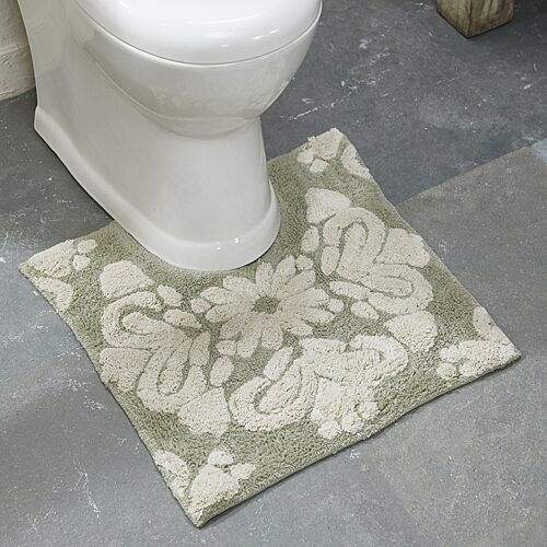 Better Trends Medallion Bath Contour Rug In Green