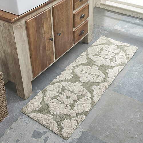 Better Trends Medallion Bath Rug In Green
