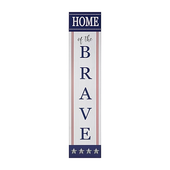 Northlight Home Of The Brave Porch Sign