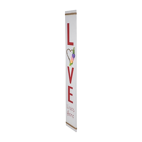 Northlight Love Lives Here Valentines Day Porch Sign