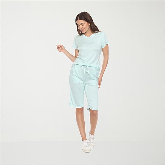 White Mark Knit 2-pc. Short Set