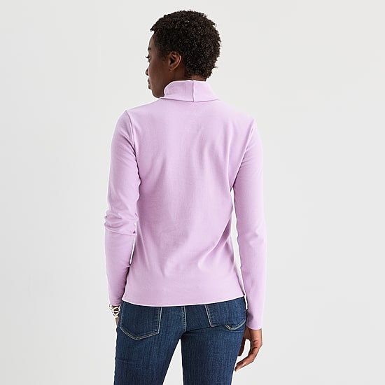 St. John's Bay Womens Turtleneck Long Sleeve T-Shirt