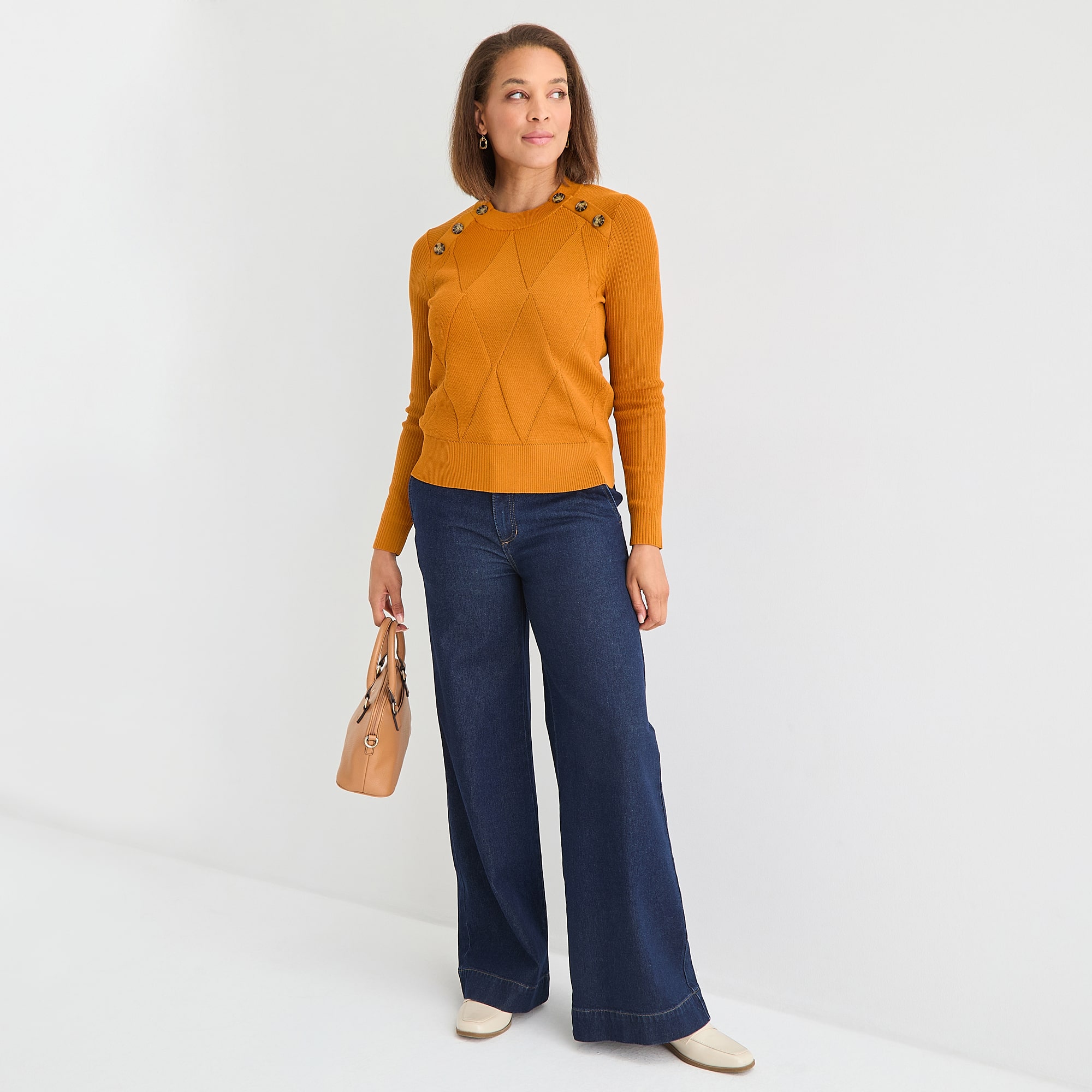 Liz Claiborne Womens Crew Neck Long Sleeve Pullover Sweater