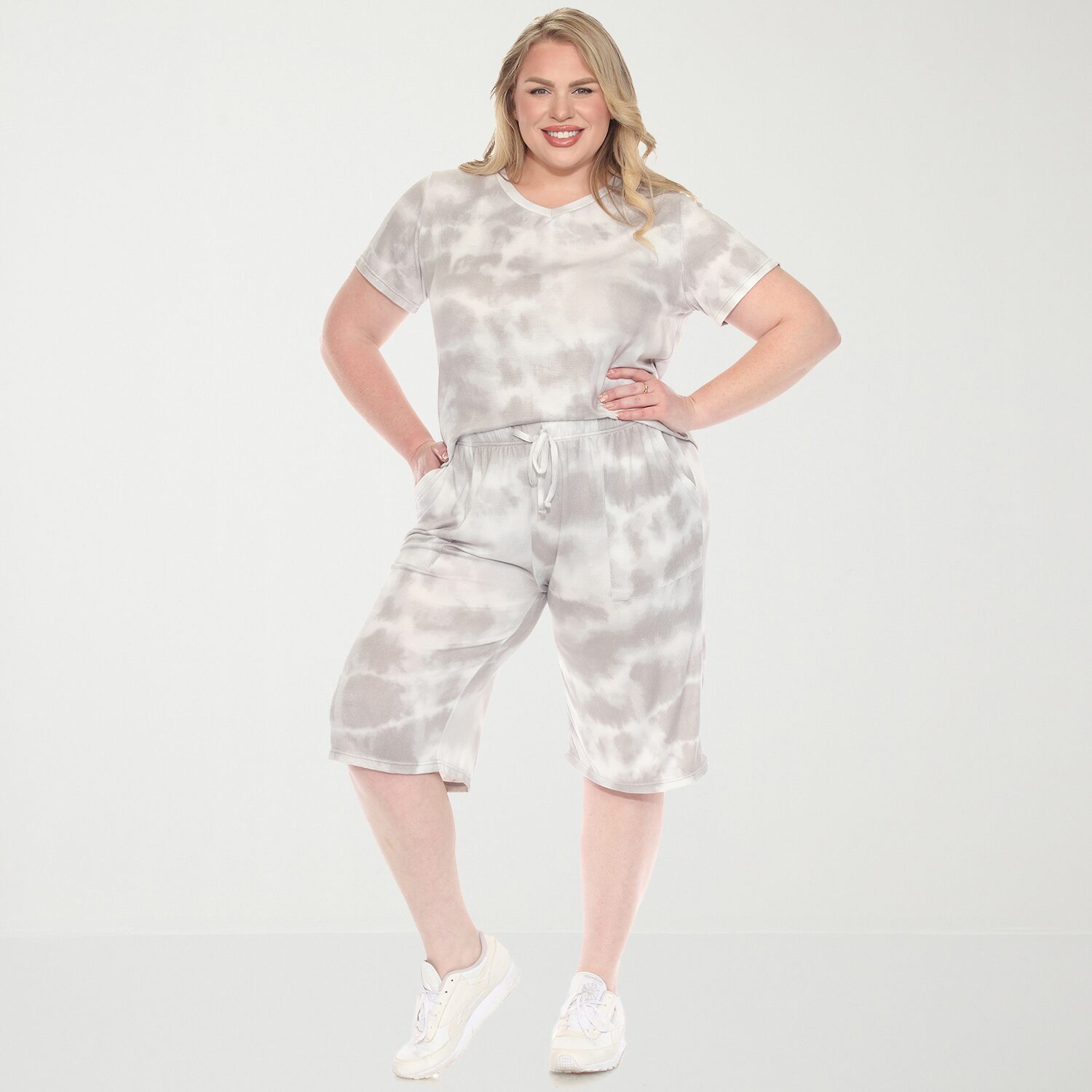 White Mark 2-pc. Short Set-Plus