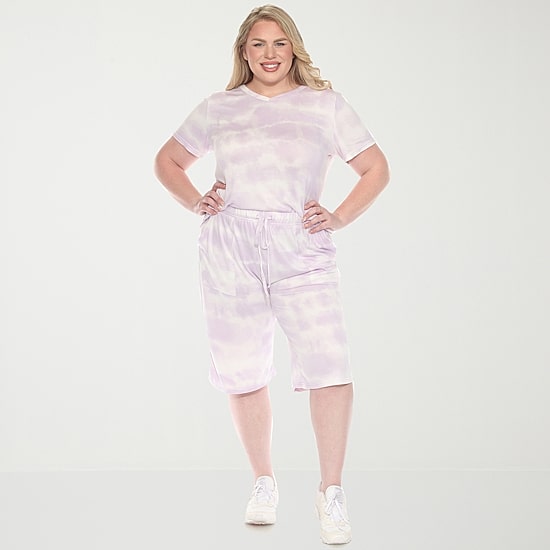 White Mark 2-pc. Short Set-Plus