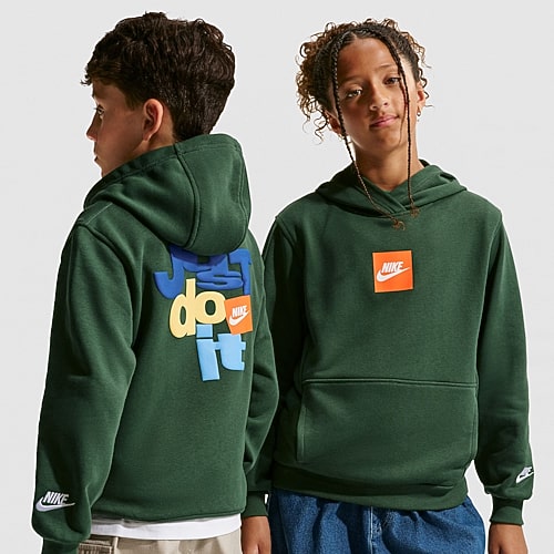 Nike Club Big Kid Unisex Long Sleeve Active Hoodie In Green