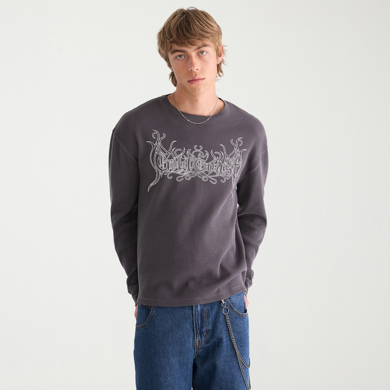 AEROPOSTALE Mens Crew Neck Long Sleeve Regular Fit Thermal Top