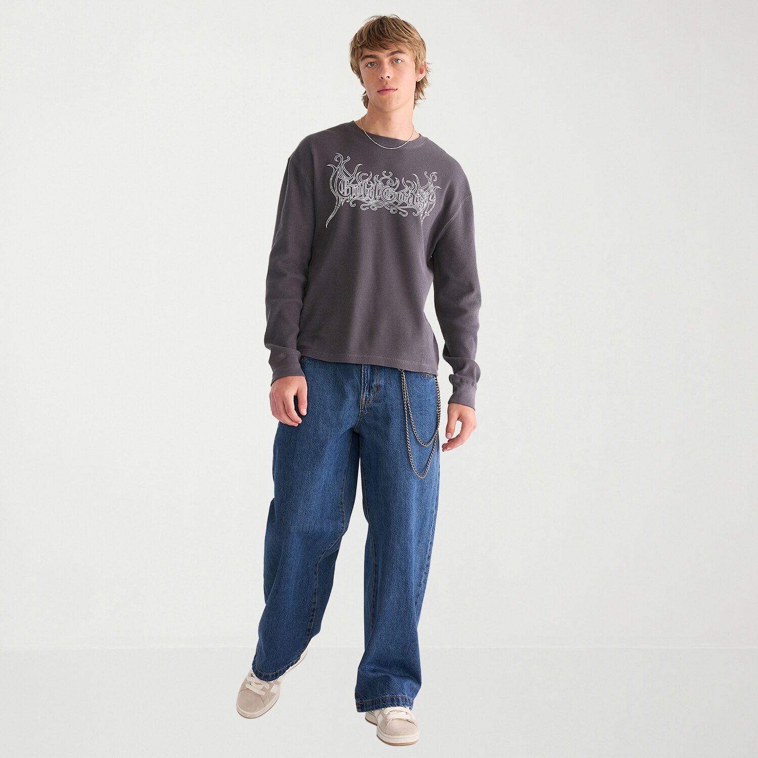 AEROPOSTALE Mens Crew Neck Long Sleeve Regular Fit Thermal Top