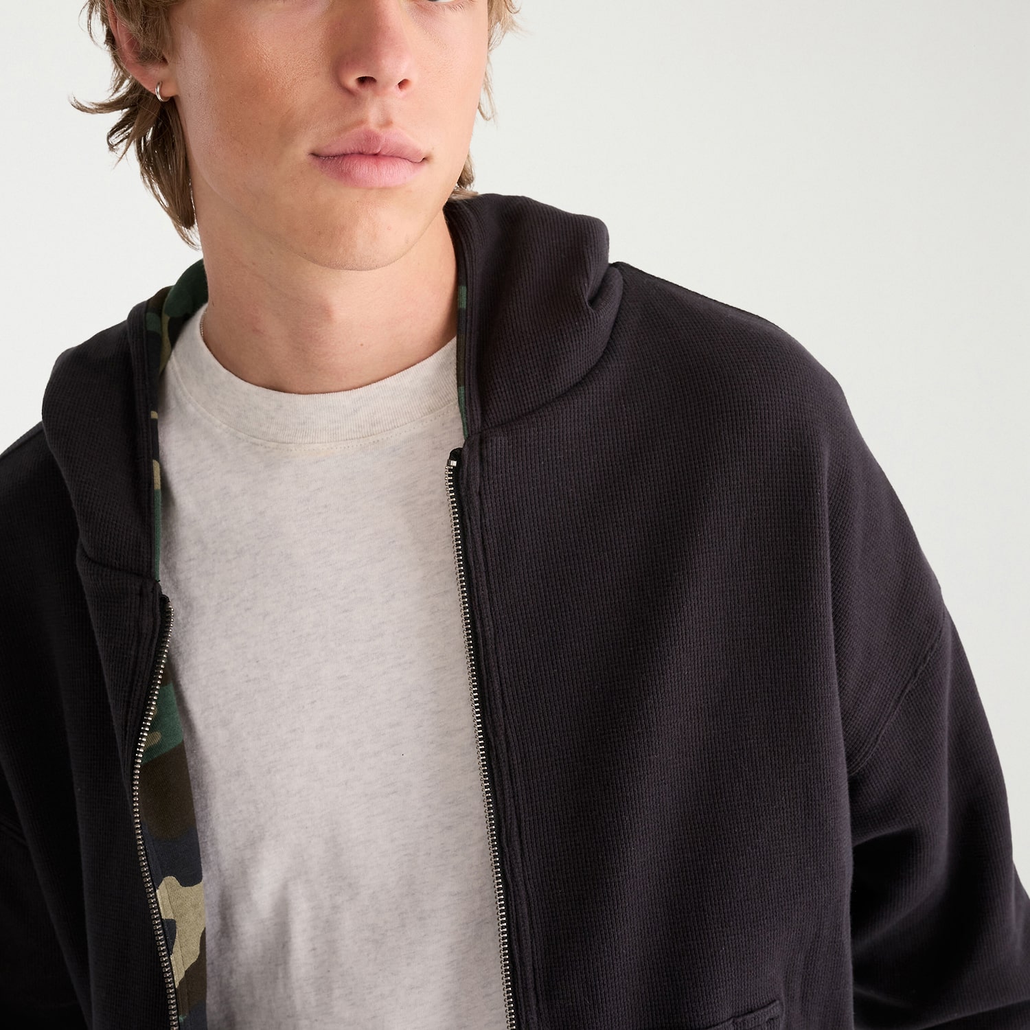 AEROPOSTALE Mens Long Sleeve Fleece Zipper Hoodie