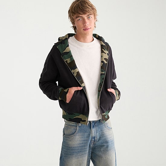 AEROPOSTALE Mens Long Sleeve Fleece Zipper Hoodie