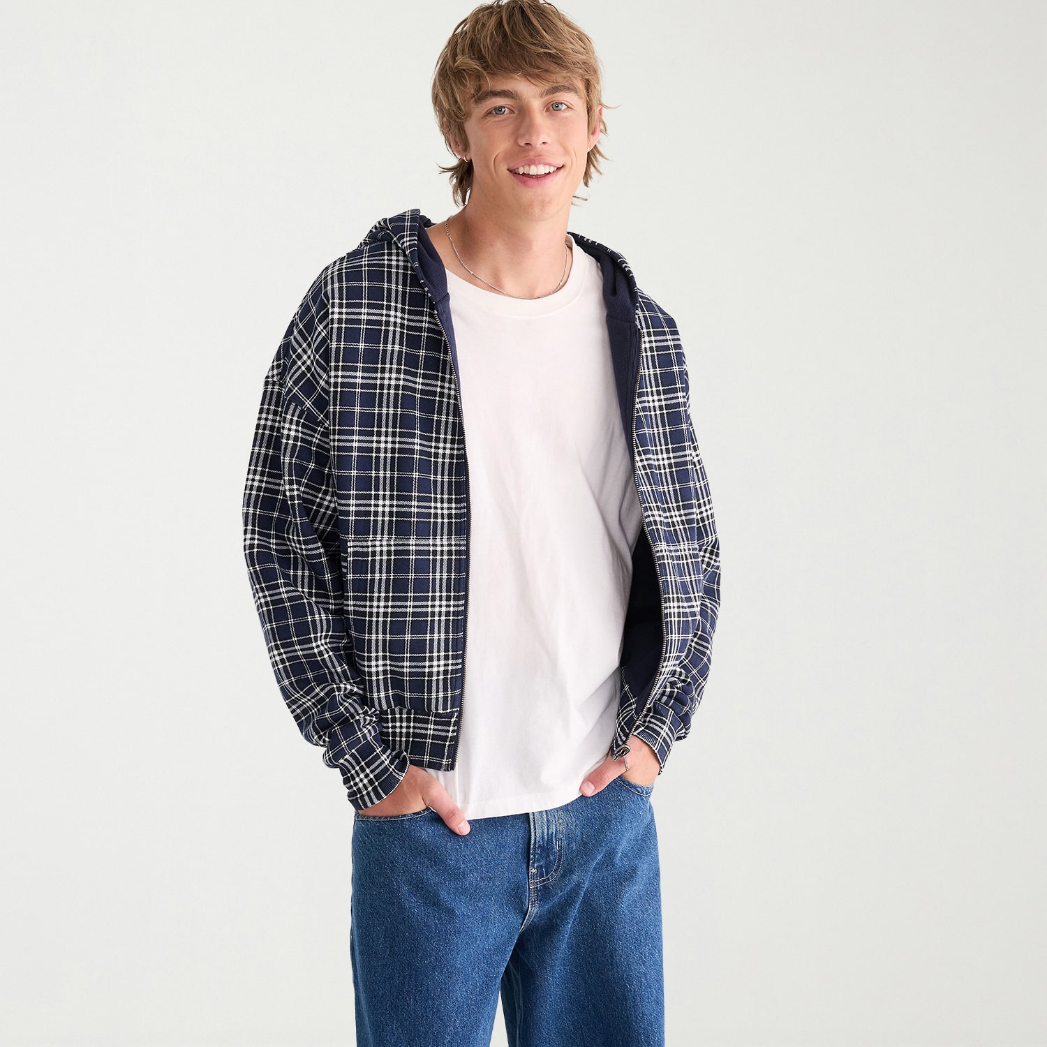 AEROPOSTALE Mens Long Sleeve Fleece Zipper Hoodie