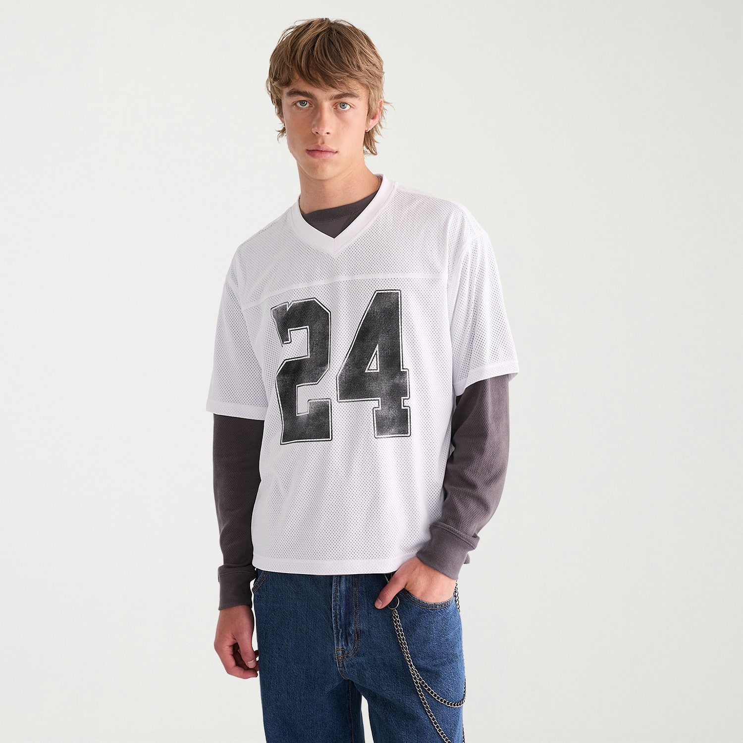 AEROPOSTALE Mens V Neck Short Sleeve Jersey