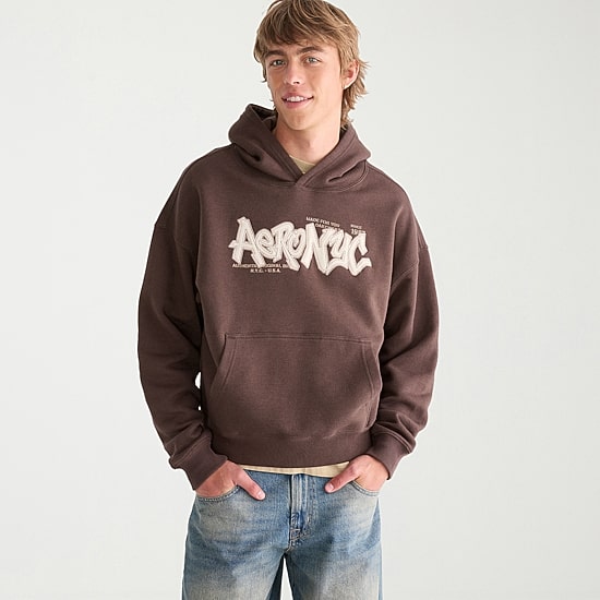 AEROPOSTALE Mens Long Sleeve Fleece Hoodie