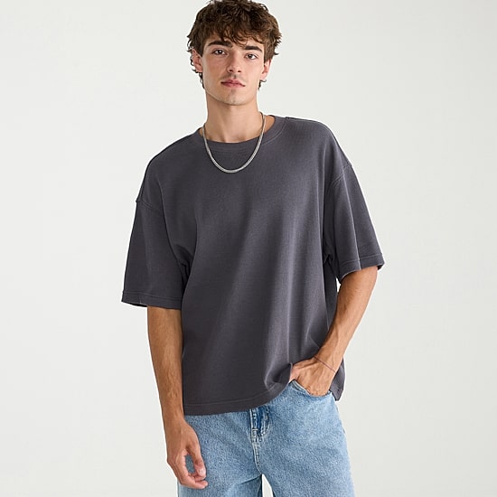 AEROPOSTALE Mens Crew Neck Short Sleeve T-Shirt, Color: Blackened