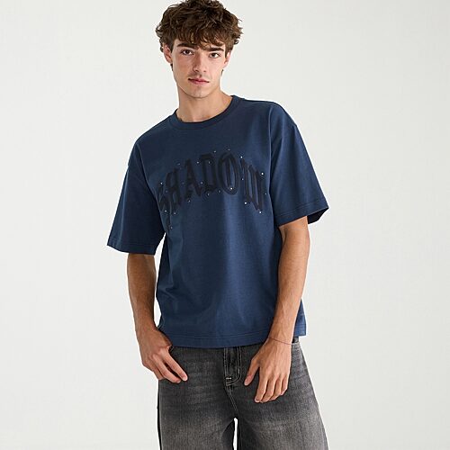 Aéropostale Mens Short Sleeve Boxy Fit Graphic T-shirt In Gray